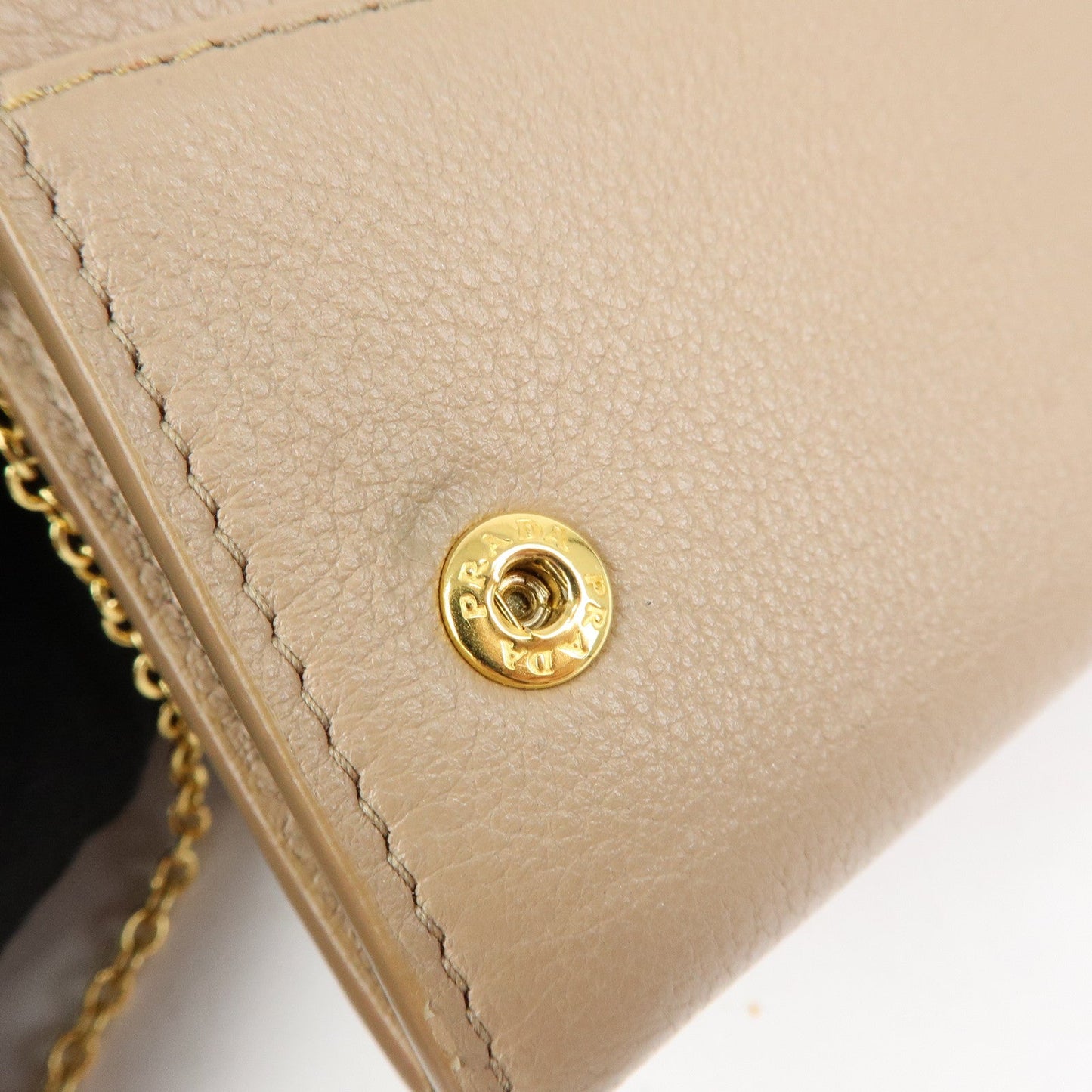 Prada Saffiano Leather Flap Bi-Fold Long Wallet Pink Beige 1MH132【Pre-order】