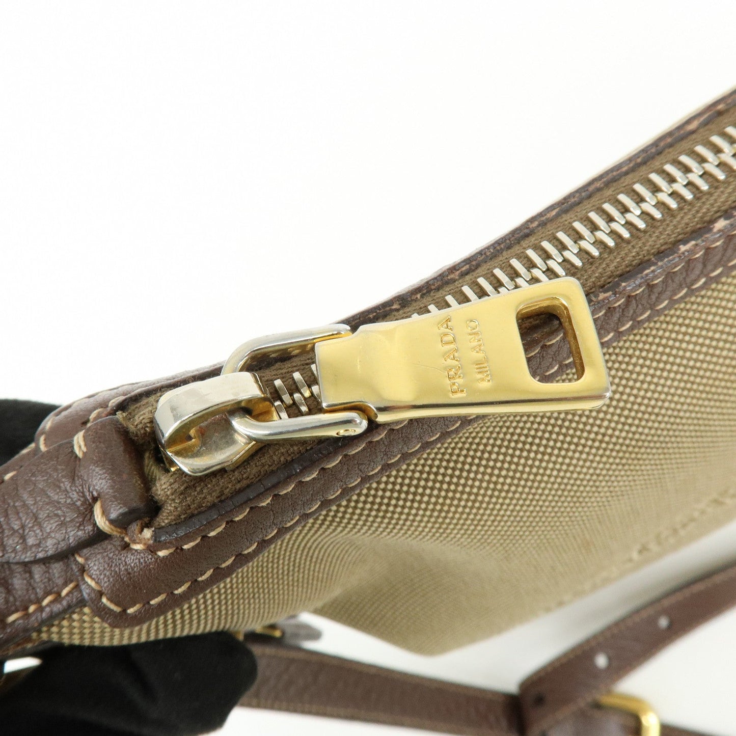 Prada Logo Jacguard Leather Shoulder Bag Crossbody Bag Brown【Pre-order】