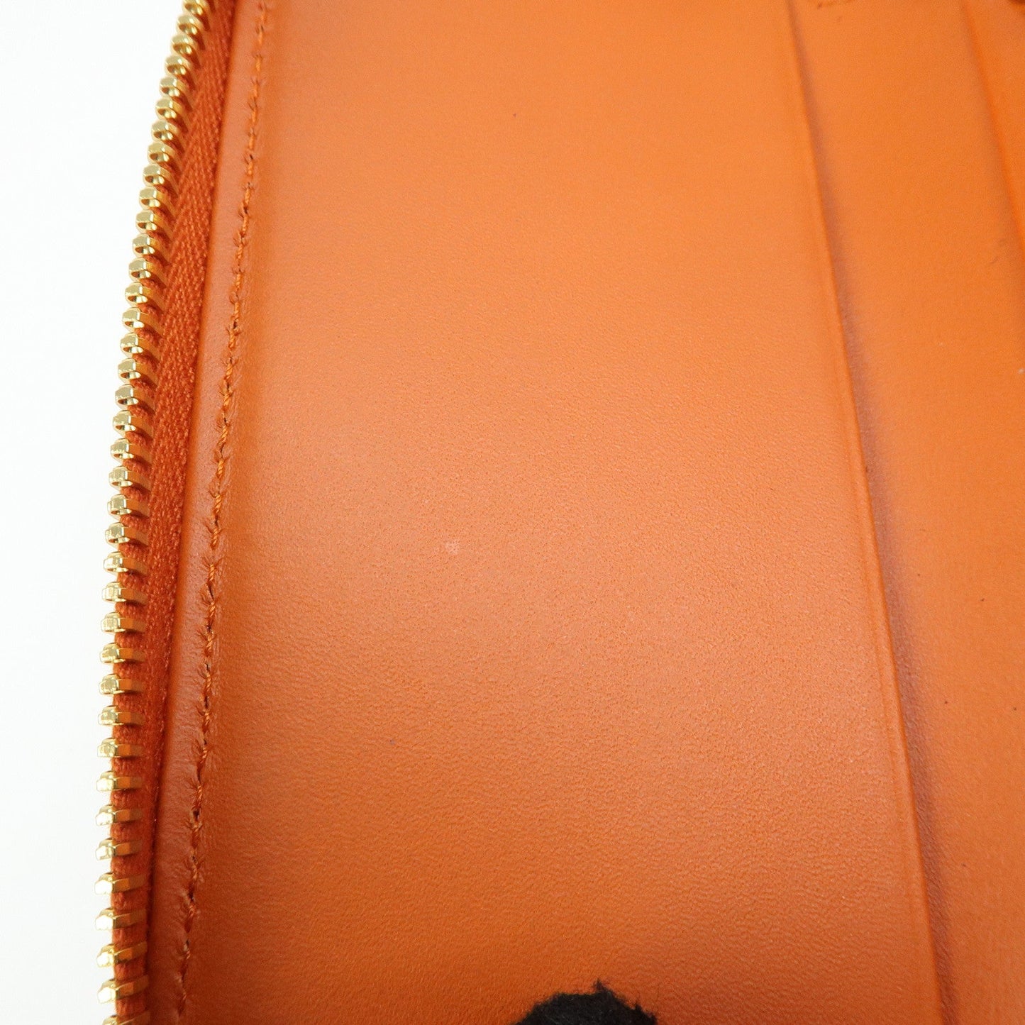 Prada Saffiano Leather Round Zippy 6 Rings Key Case Orange 1PG604【Pre-order】