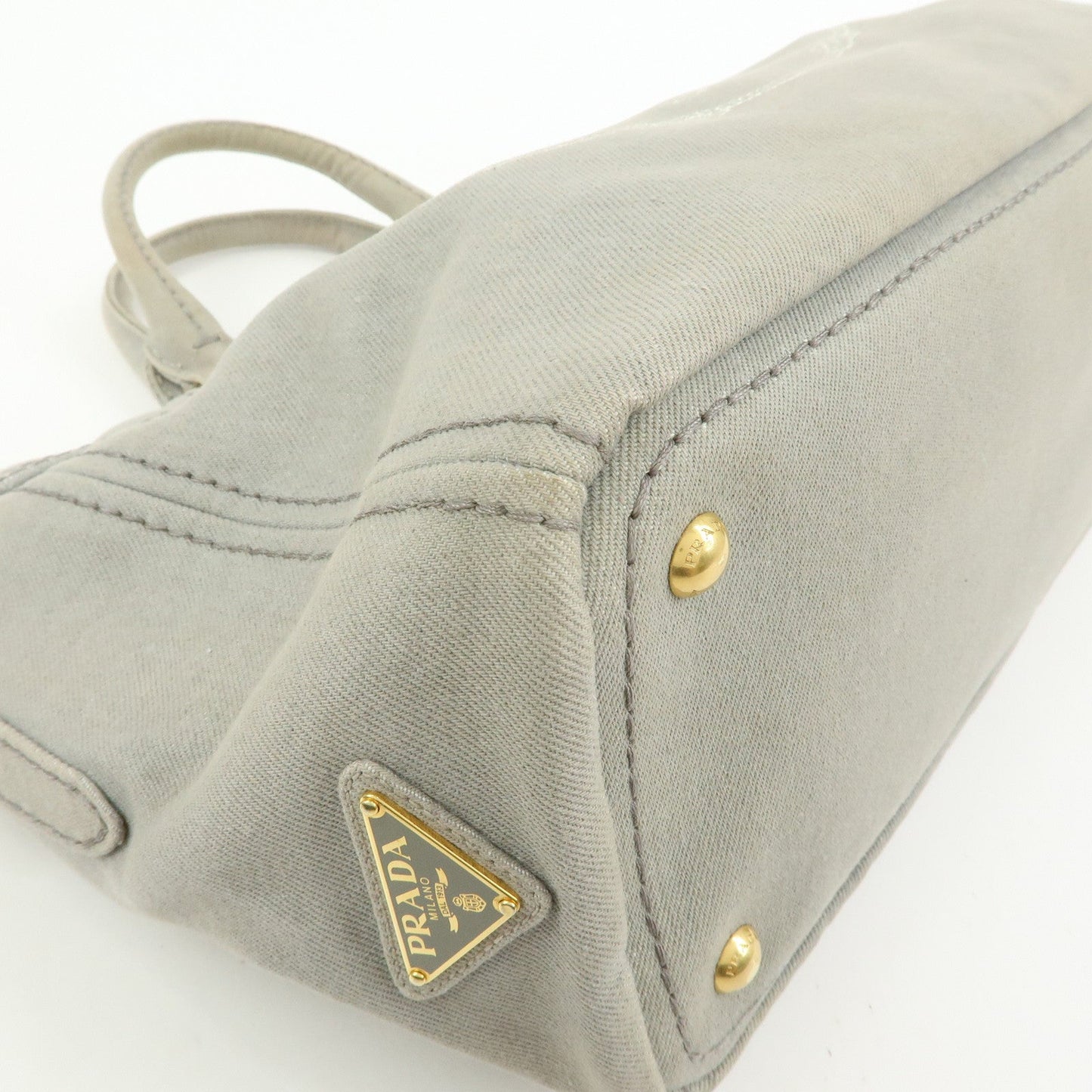 Prada Canapa Canvas 2Way Bag Hand Bag Shoulder Bag Gray BN2069【Pre-order】