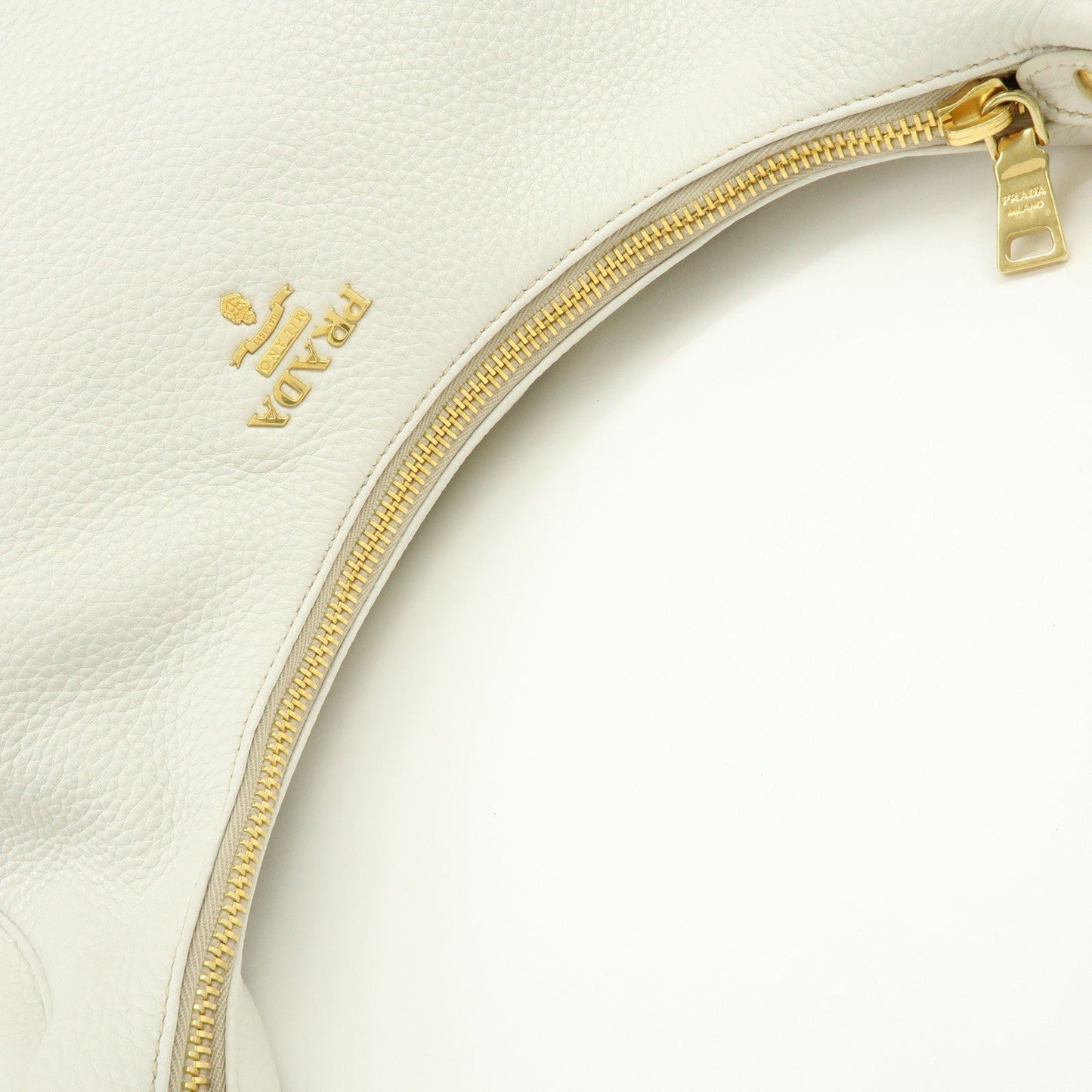 Prada Logo Calf Leather Shoulder Bag Hand Bag White BR4311【Pre-order】