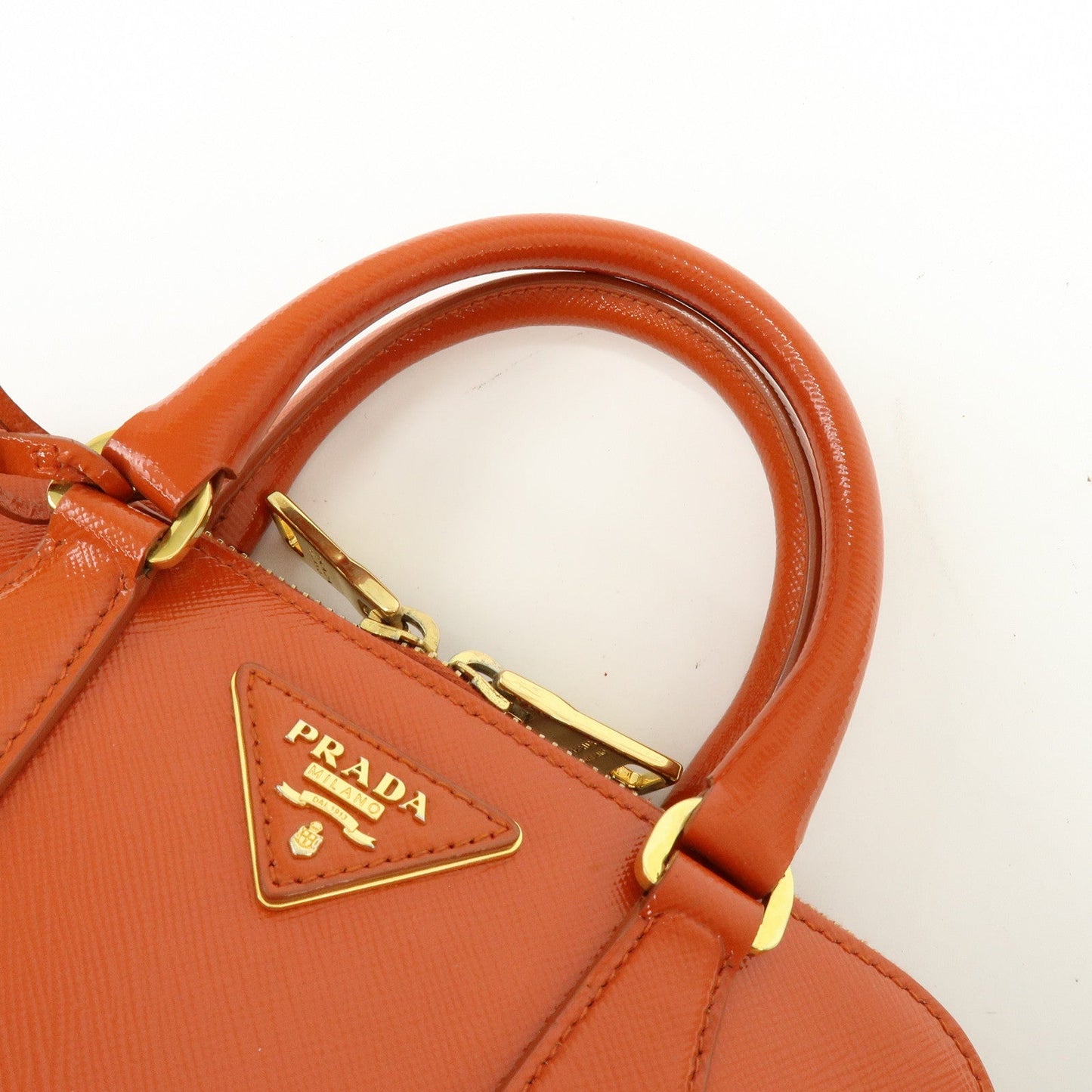 Prada Triangle Logo Patent Leather 2Way Hand Shoulder Bag BL0838【Pre-order】