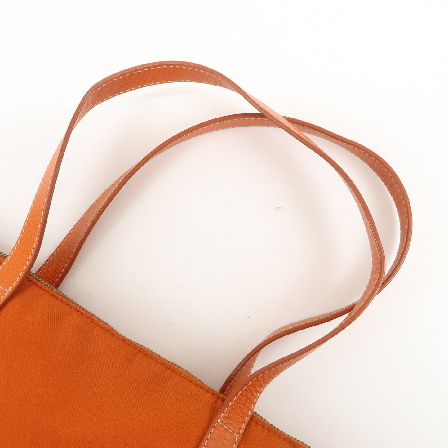 Prada Nylon Saffiano Leather Tote Bag Hand Bag Orange【Pre-order】