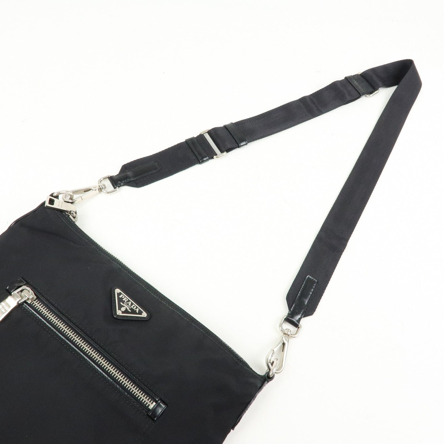 Prada Triangle Logo Nylon Shoulder Bag Crossbody Bag Black BT0715【Pre-order】