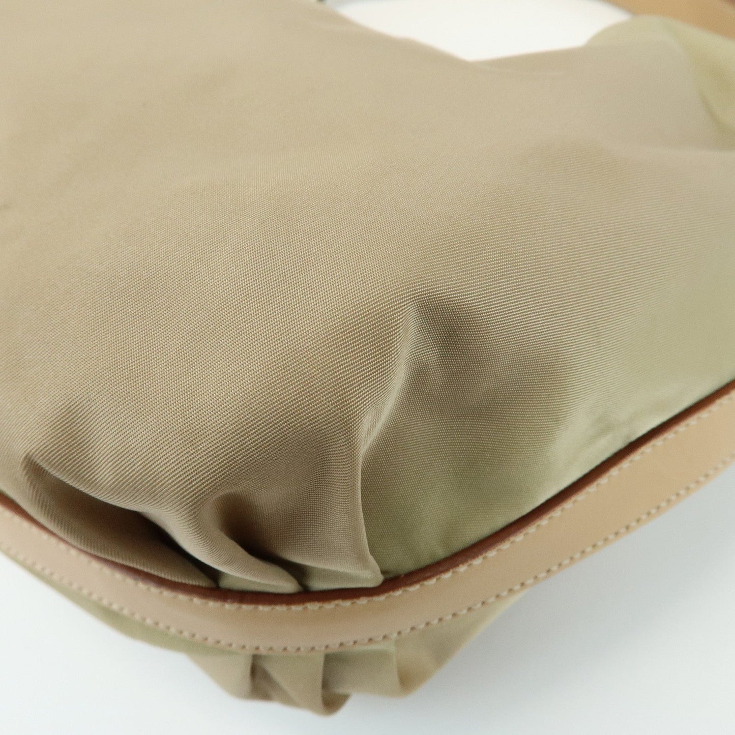 Prada Logo Nylon Leather Shoulder Bag Hand Bag Beige BR3315【Pre-order】