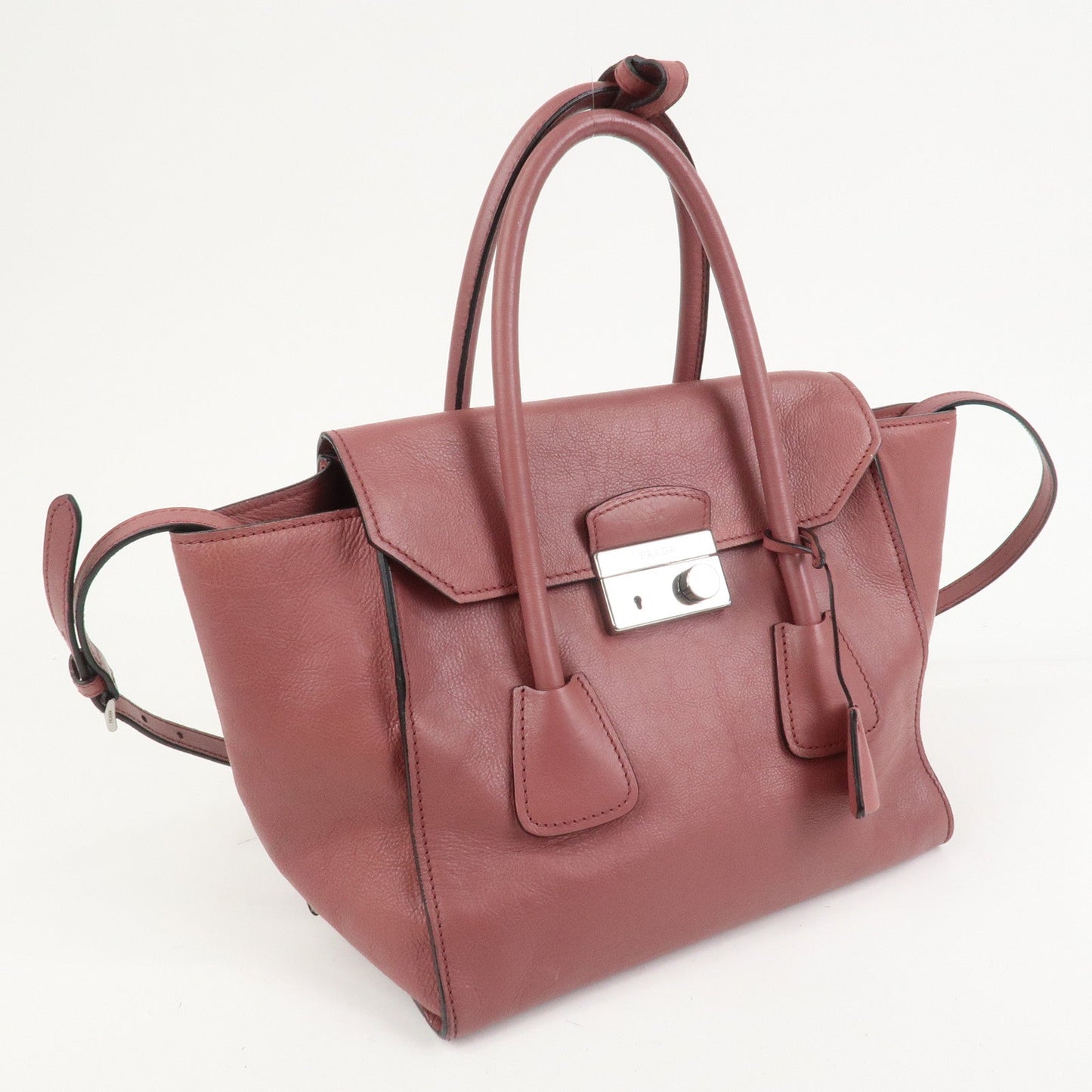 Prada Logo Leather 2Way Bag Hand Bag Shoulder Bag Pink BN2665【Pre-order】