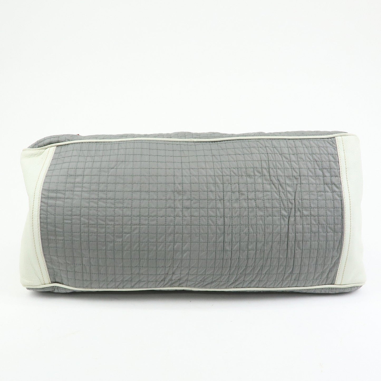 Prada Sports Nylon Leather Boston Bag Hand Bag Gray Irvory【Pre-order】