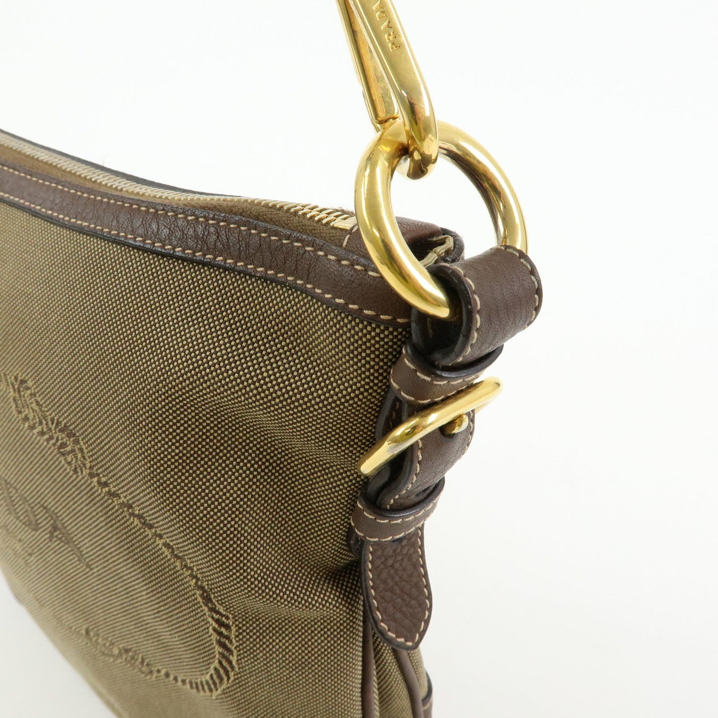 Prada Logo Jacguard Leather Shoulder Bag Crossbody Bag Brown 1BT867【Pre-order】