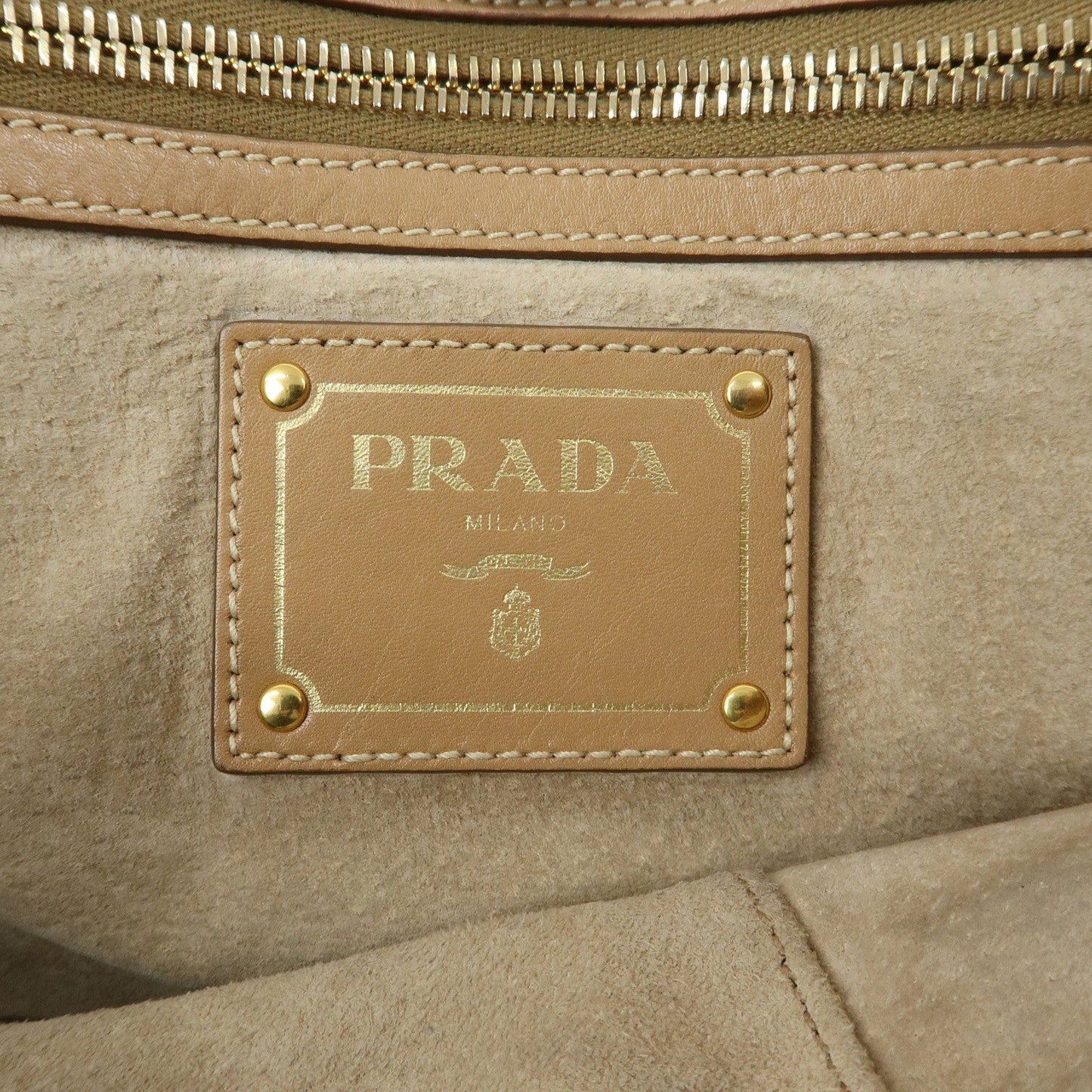 Prada Soft Calf Leather 2Way Hand Shoulder Bag Light Brown BN1902【Pre-order】