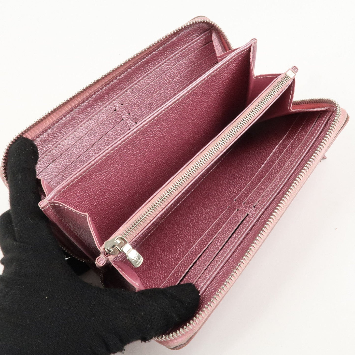 Louis Vuitton Calf Leather Zippy Lock Me Wallet Crystal Rose M69812【Pre-order】