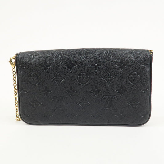 Louis Vuitton Monogram Empreinte Pochette Fﾃｩlicie Noir Black M82477【Pre-order】