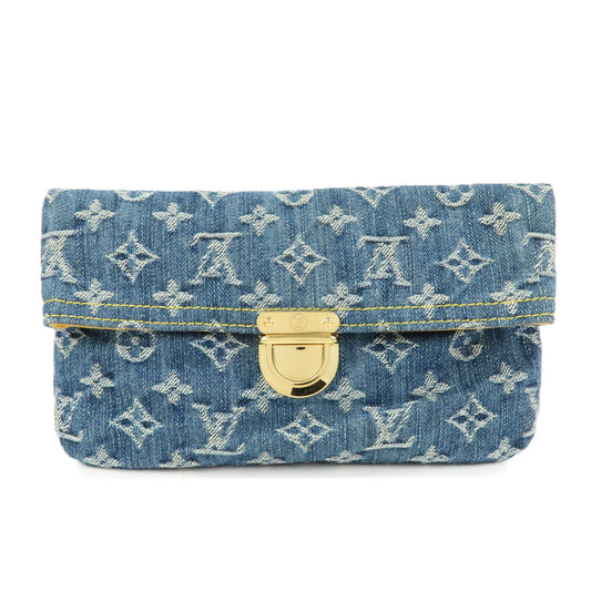 Louis Vuitton Monogram Denim Pochette Plat Pouch Clutch Bag M95007【Pre-order】