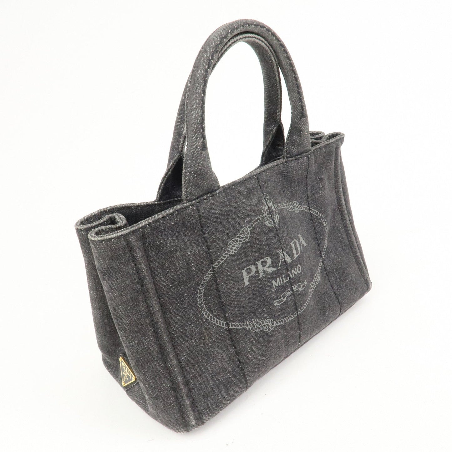 Prada Logo Canapa Mini Canvas 2Way Bag Hand Bag 1BG439【Pre-order】