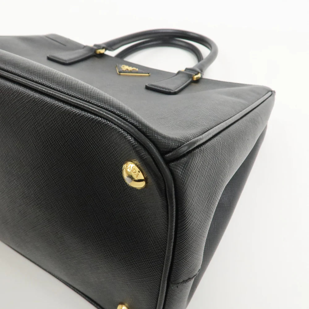 Prada Triangle Logo Galleria Saffiano Leather 2Way Bag Black【Pre-order】