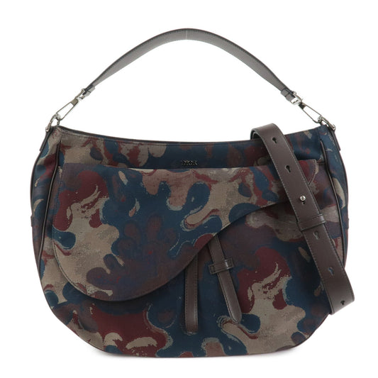 Christian Dior Canvas Leather Saddle Flap Camouflage Messenger Bag【Pre-order】