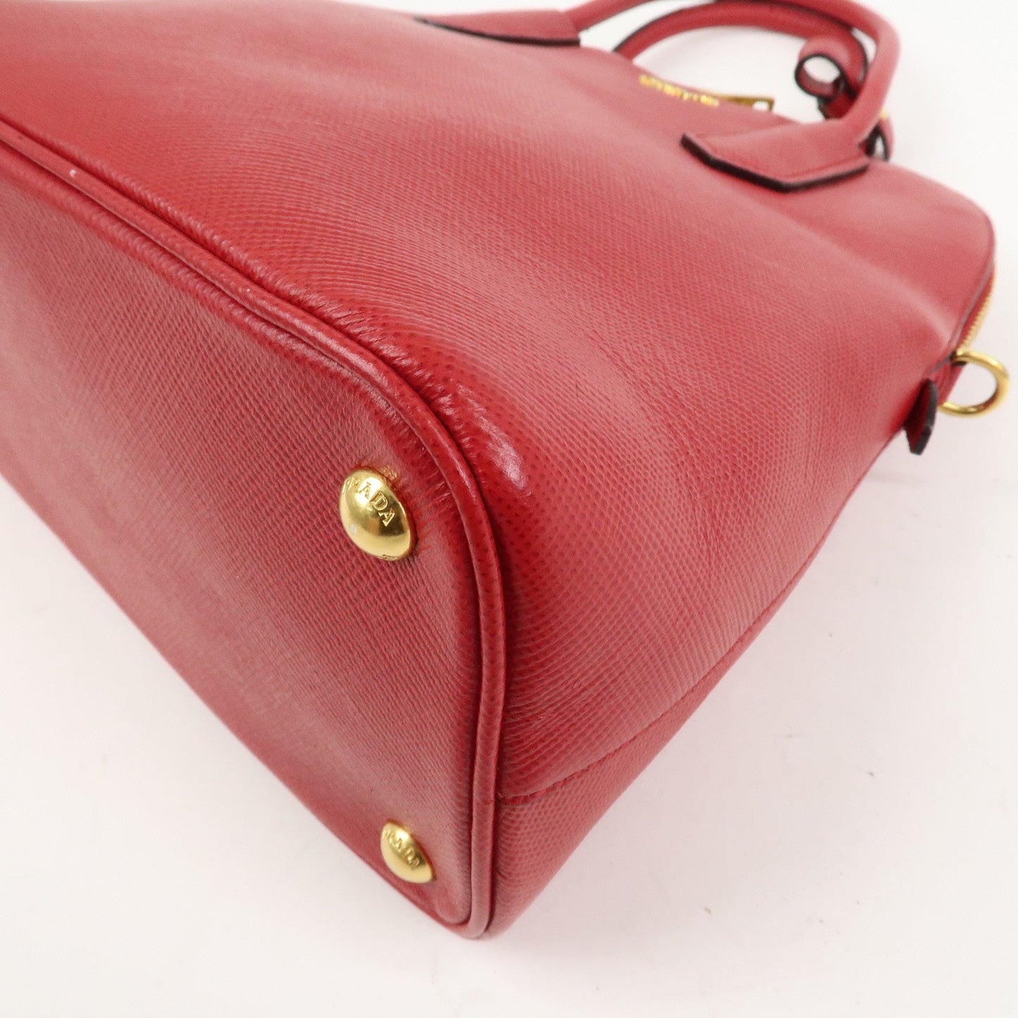 Prada Logo Saffiano Leather 2Way Hand Bag Shoulder Bag Red BL0907【Pre-order】