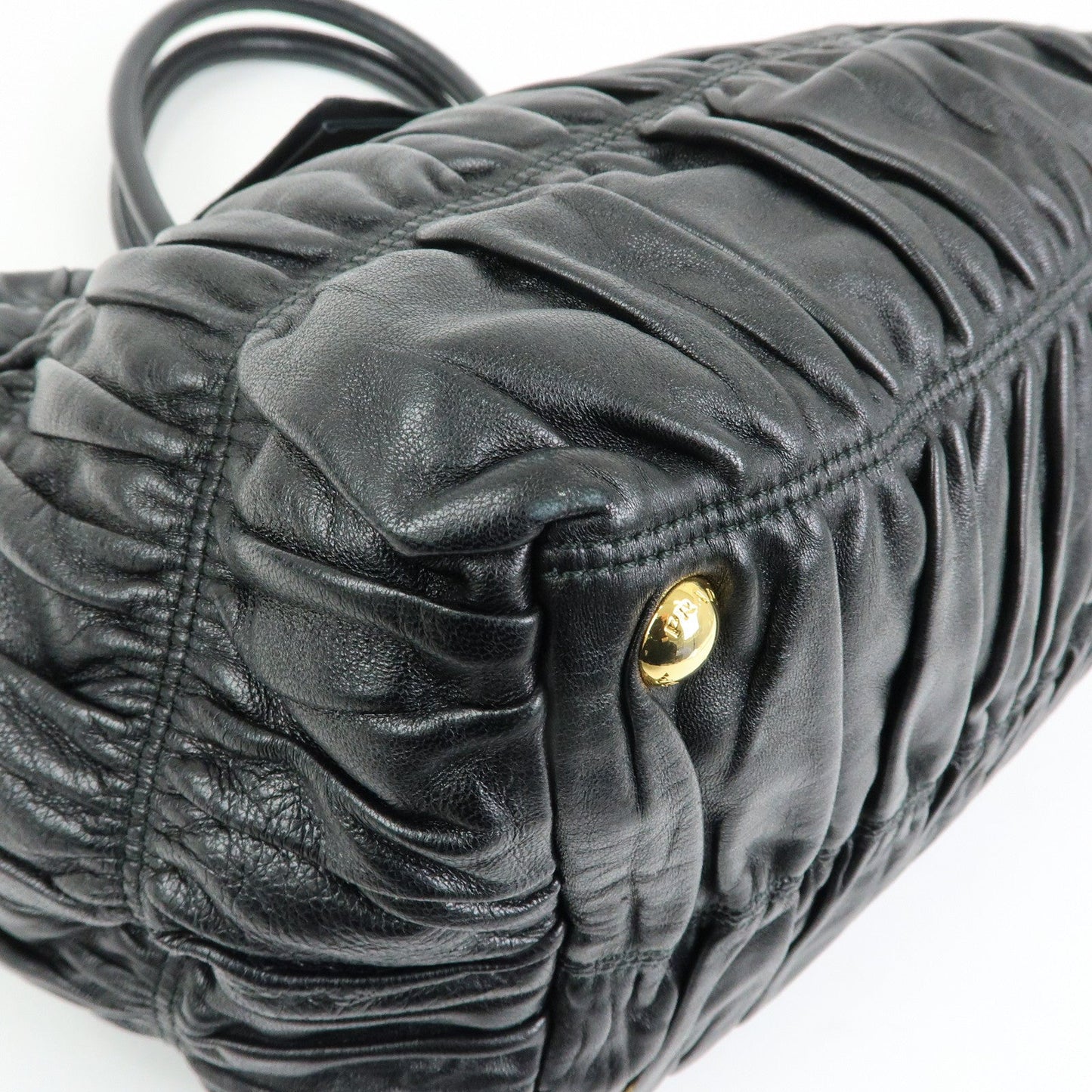 Prada Ribbon Nappa Gaufure Leather 2Way Bag Black BN1932【Pre-order】