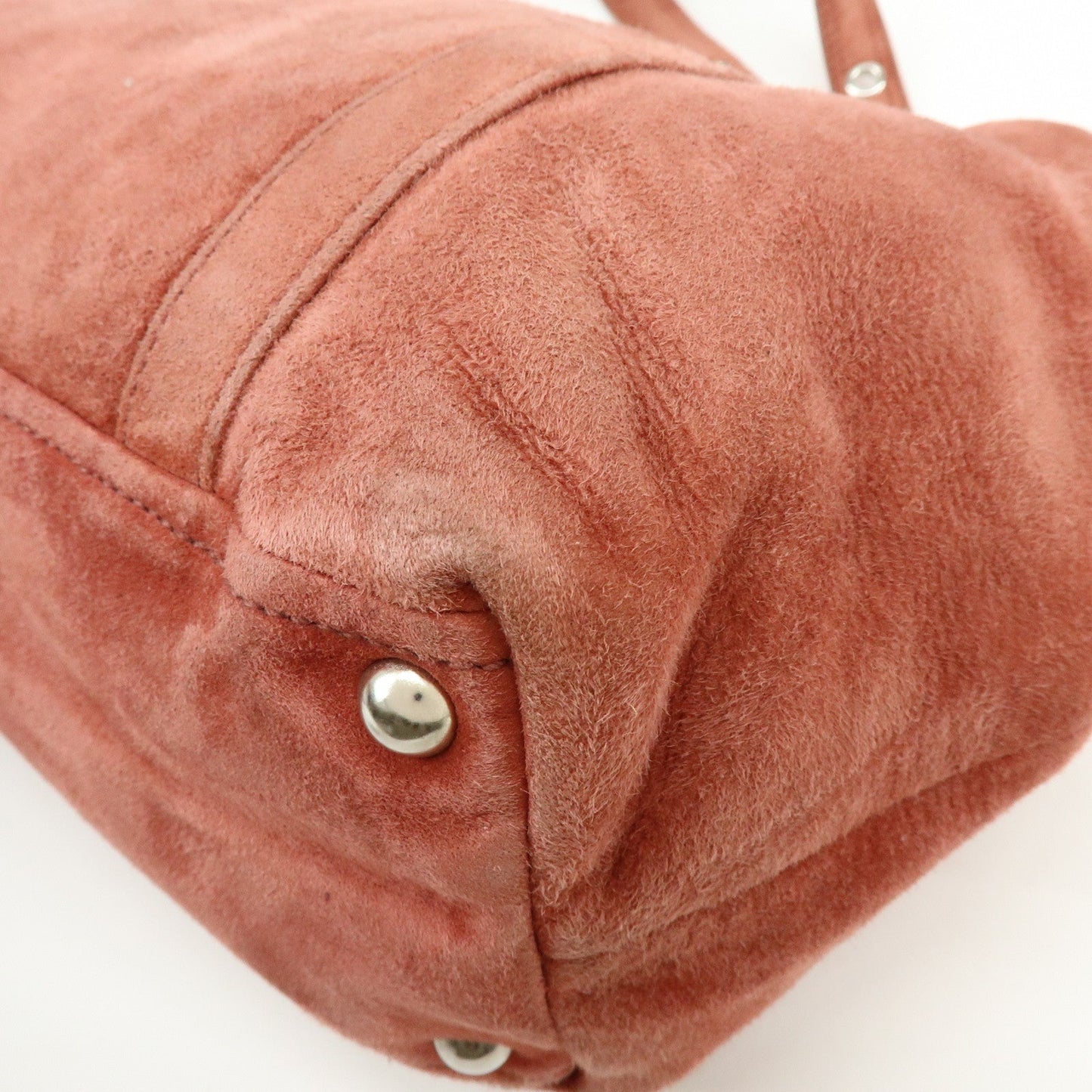 Prada Suede Boston Bag Hand Bag Pink BR2630【Pre-order】