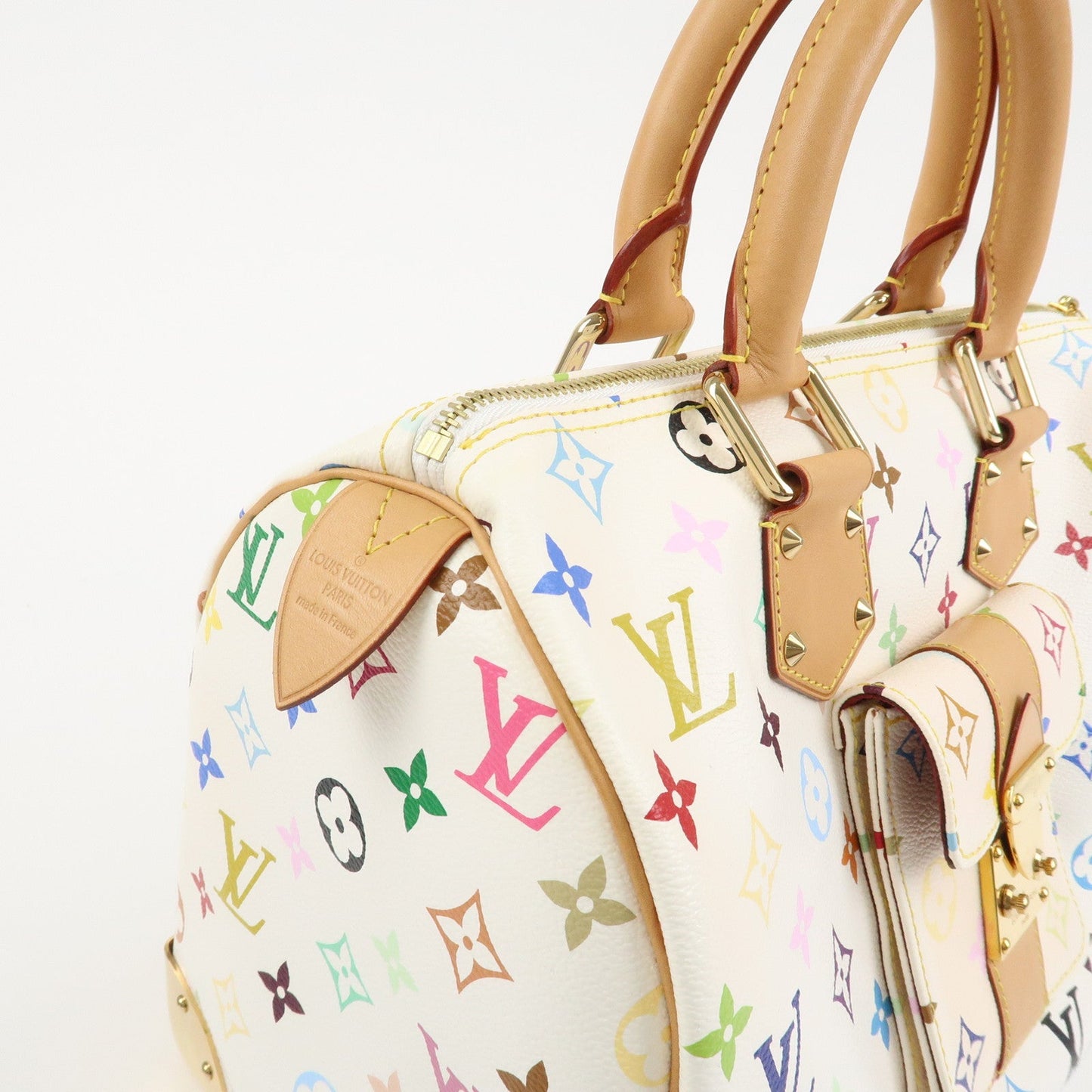 Louis Vuitton Monogram Multicolor Speedy 30 Hand Bag Blanc M92643【Pre-order】