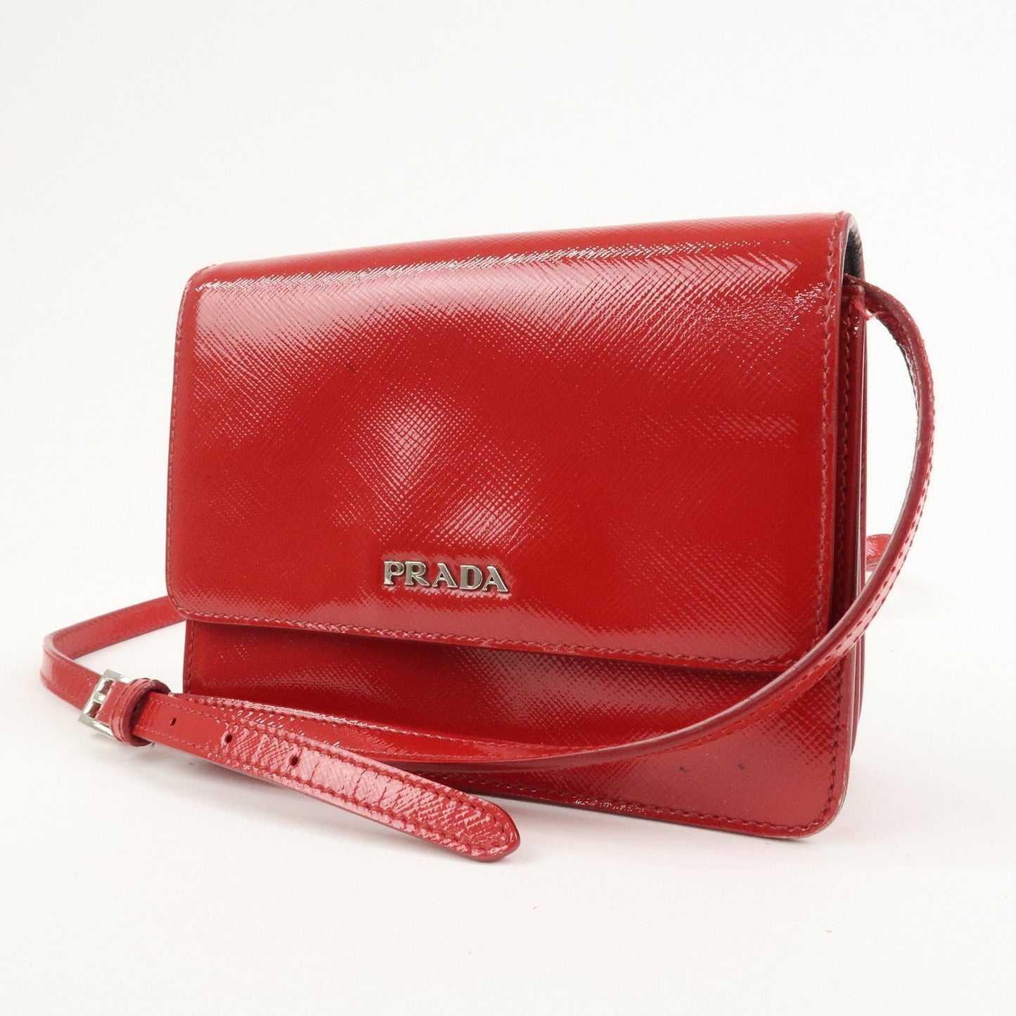 Prada Saffiano Leather 2Way Mini Shoulder Bag Clutch Bag Red BT1031【Pre-order】