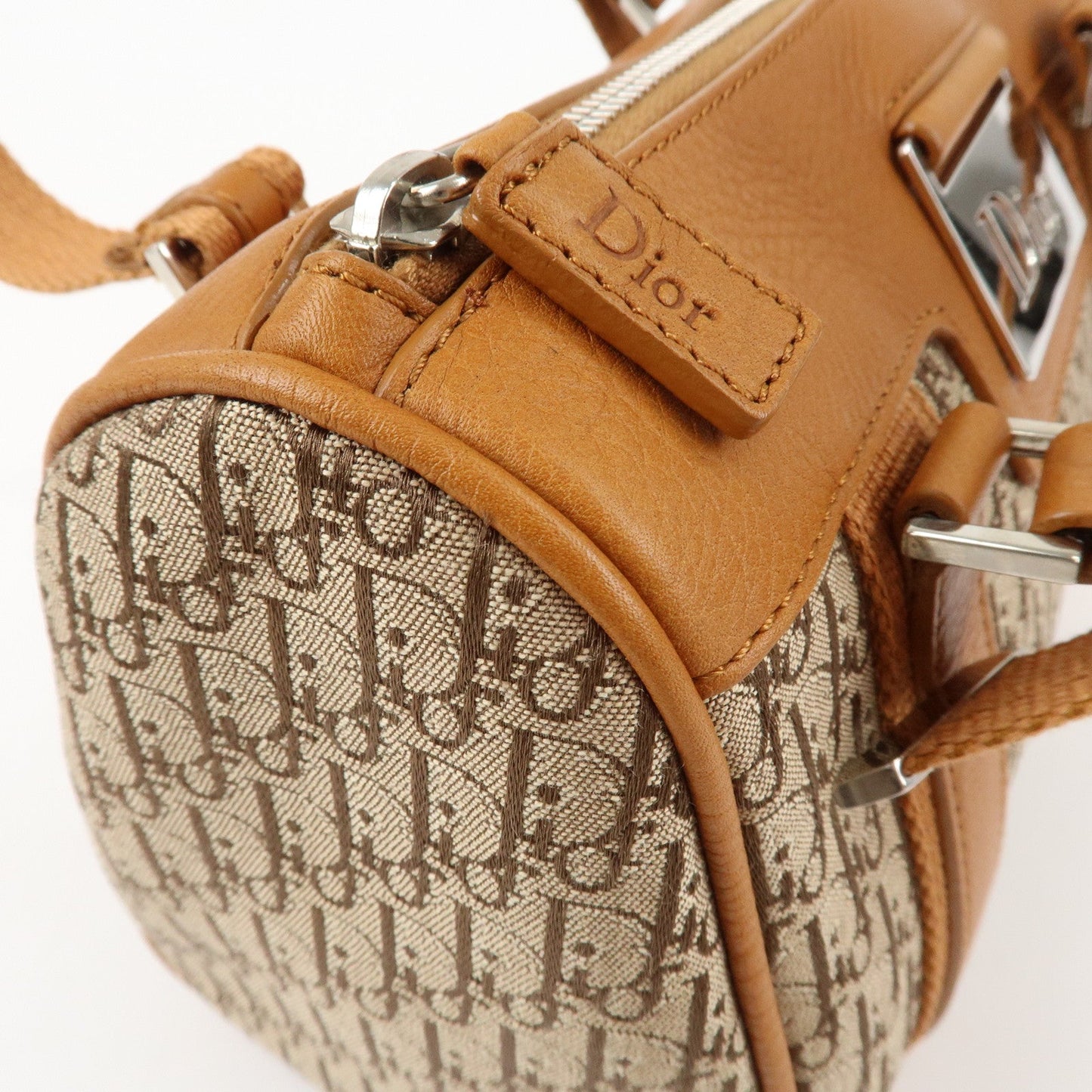 Christian Dior Trotter Canvas Leather Mini Boston Bag Hand Bag【Pre-order】