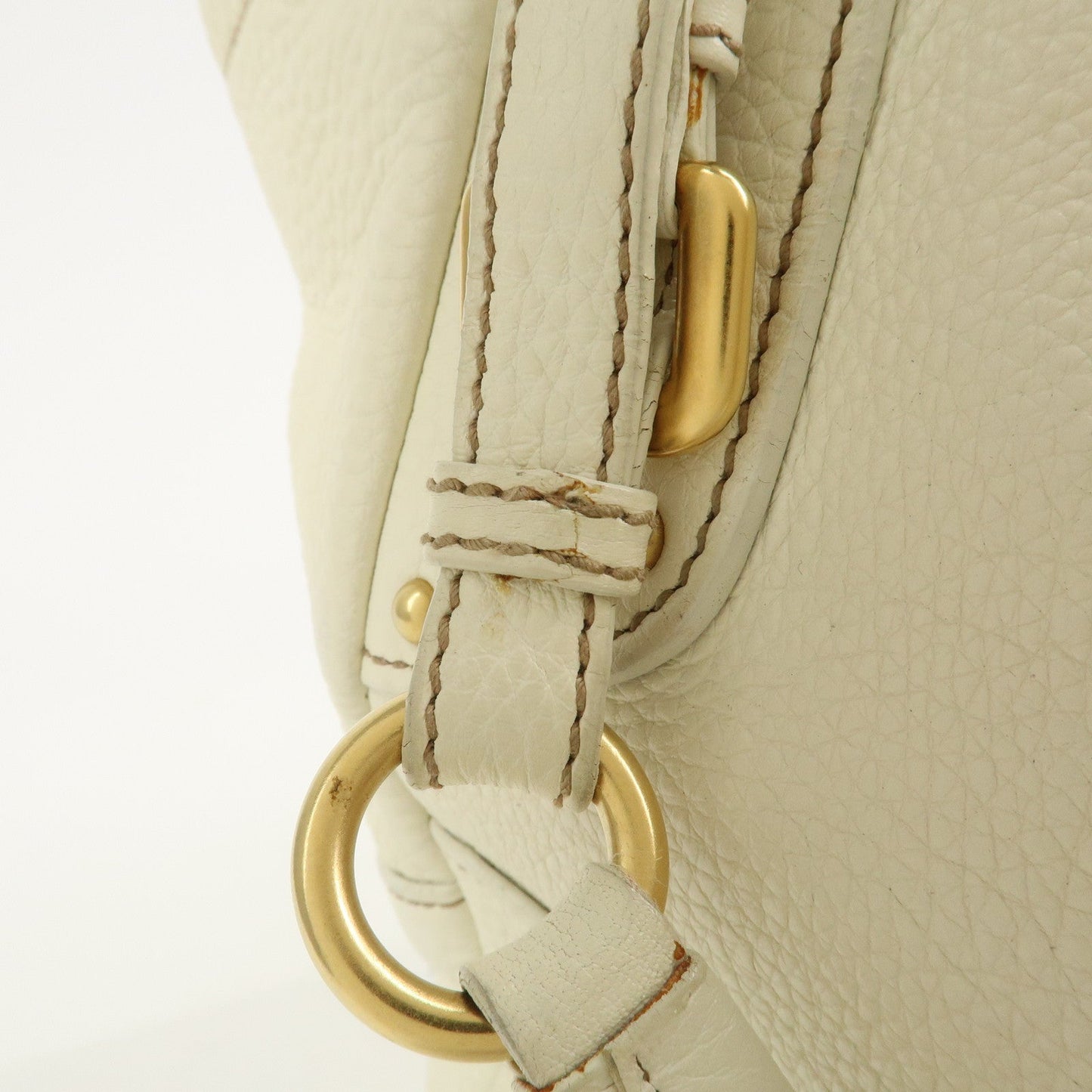 Prada Logo Calf Leather Tote Bag Shoulder Bag Ivory BR3844【Pre-order】