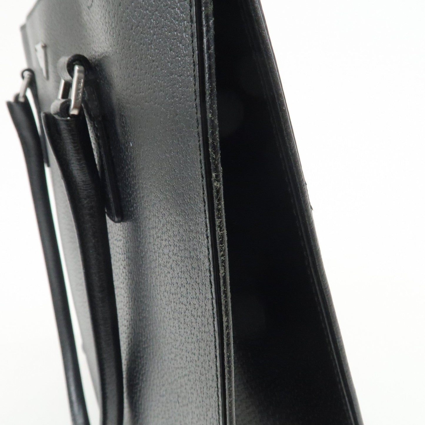 Prada Triangle Logo Leather Tote Bag Shoulder Bag Black BR0394【Pre-order】