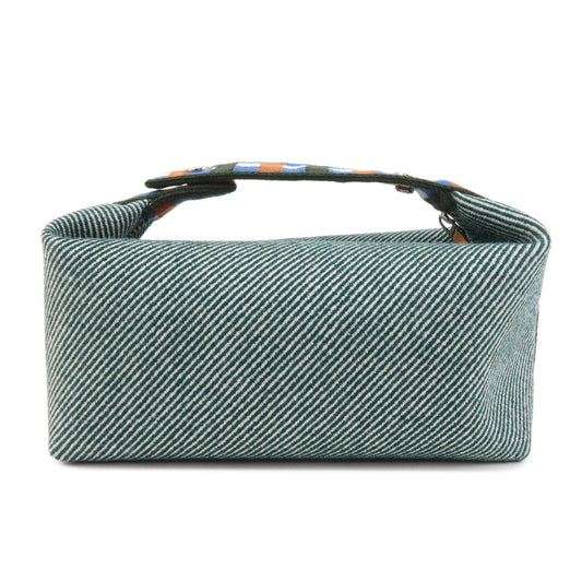 Hermes Bride A Brac PM Canvas Leather Plaid Hand Bag Pouch【Pre-order】