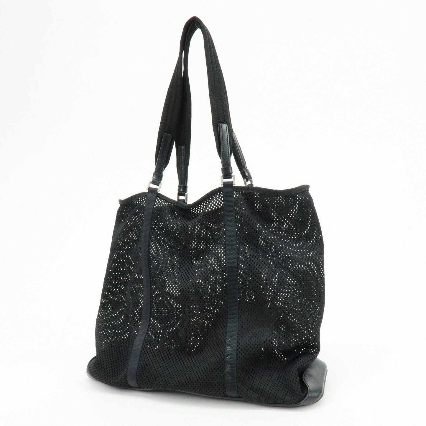 Prada Mesh Leather Tote Bag Shoulder Bag Black【Pre-order】