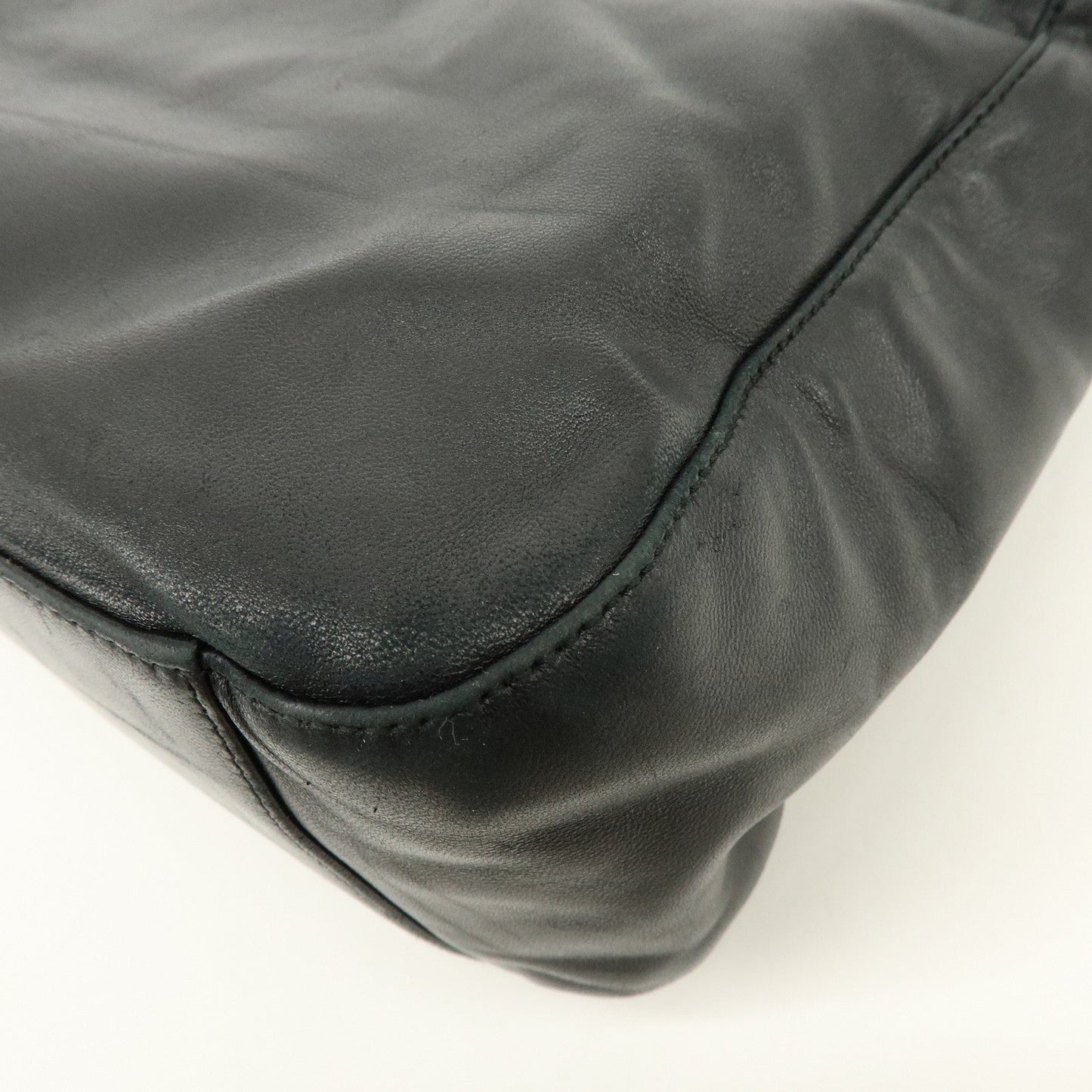 Prada Leather Plastic Hobo Shoulder Bag Hand Bag Black【Pre-order】