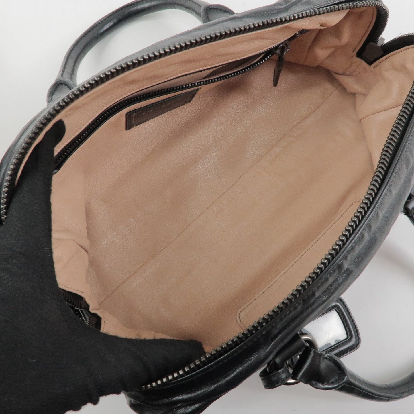 Prada Leather Boston Bag Hand Bag Black BL0758【Pre-order】