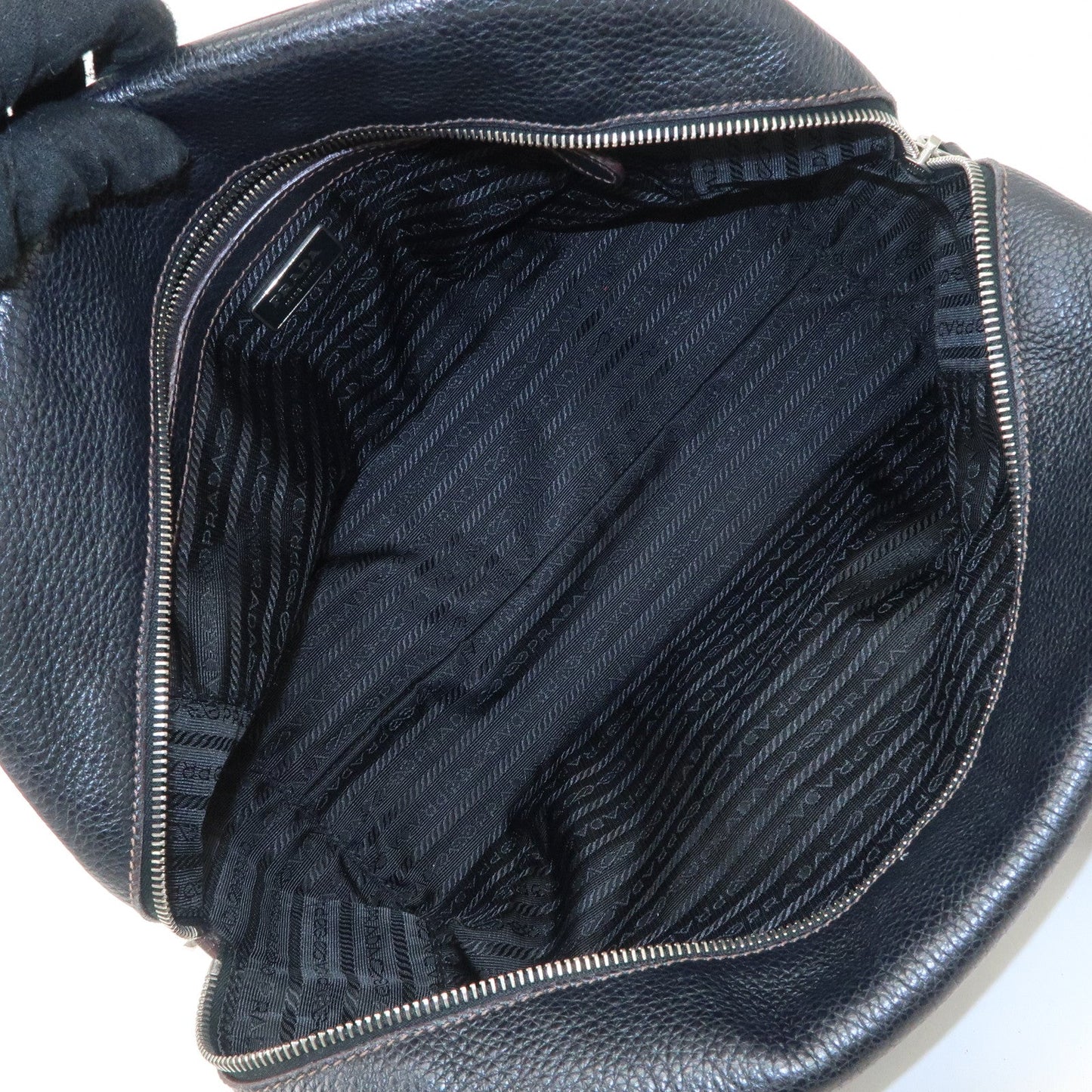 Prada Logo Leather Hand Bag Mini Boston Bag Black BL0471 Used【Pre-order】