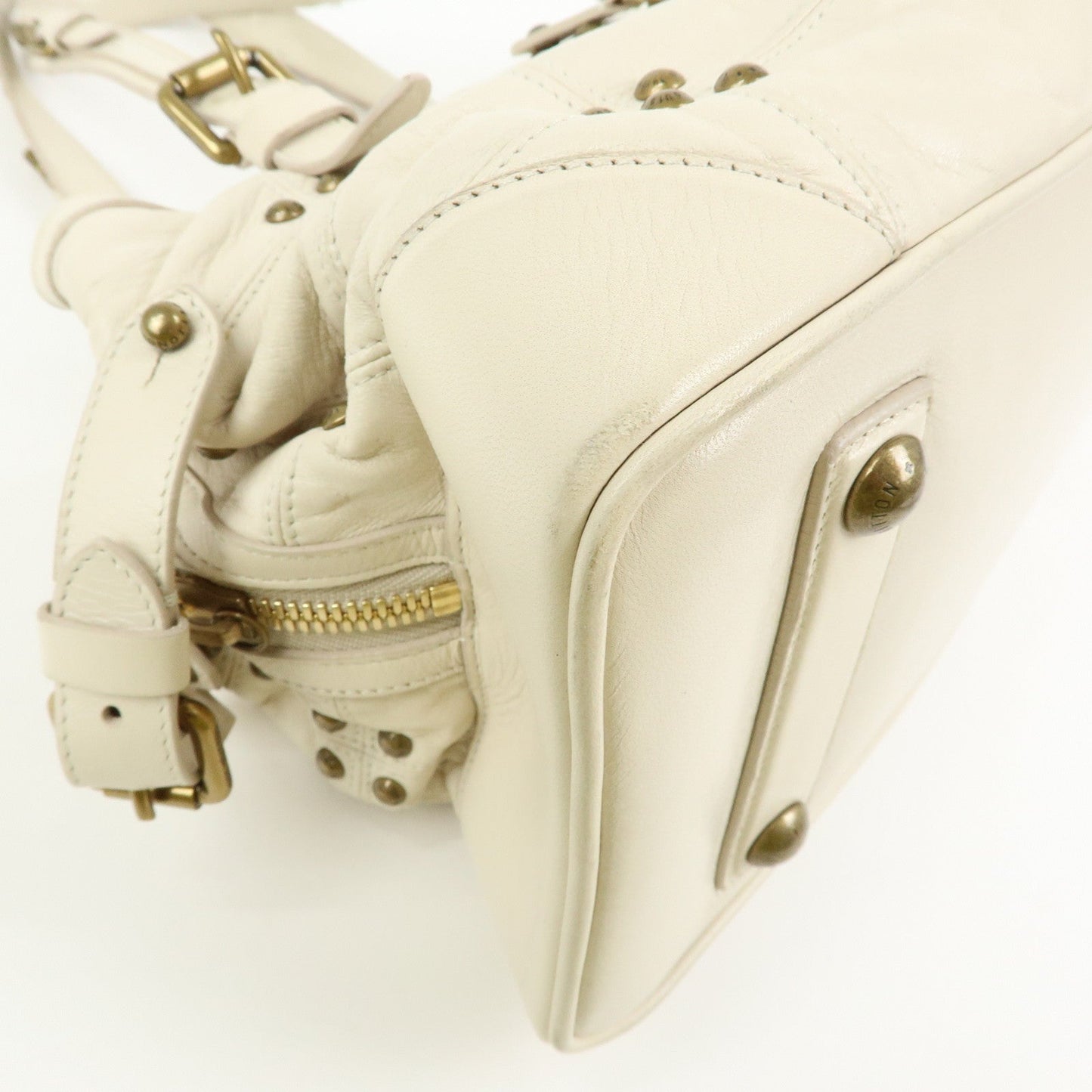 Louis Vuitton Cruise Line Rivet Bag Leather Hand Bag Ecru M95345【Pre-order】