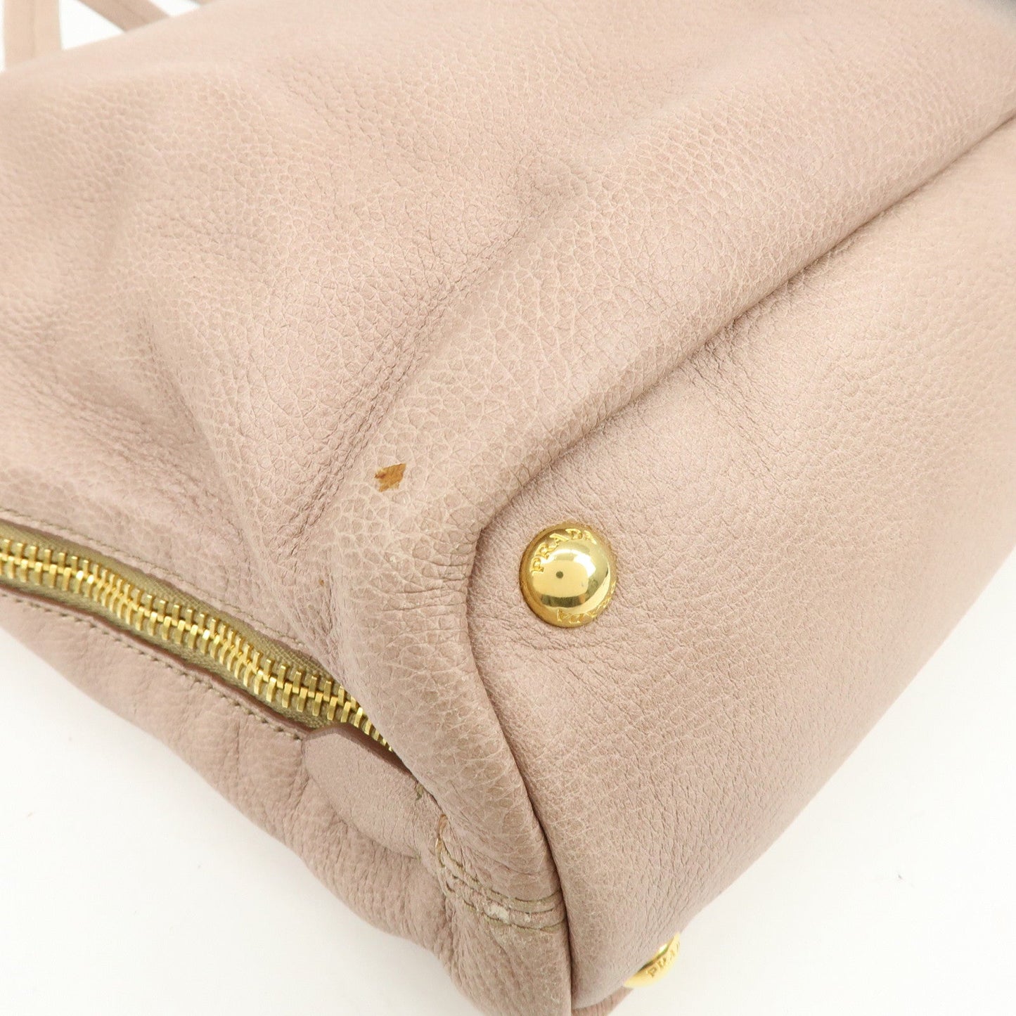 Prada Logo Leather Tote Bag Shoulder Bag Pink【Pre-order】
