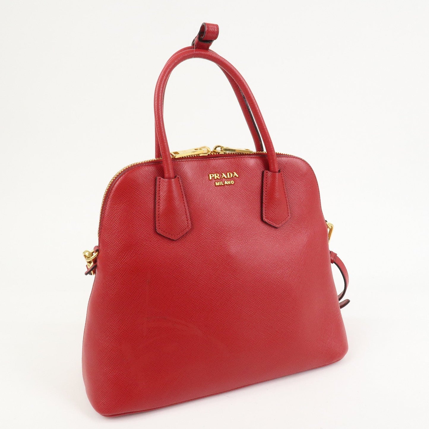 Prada Logo Saffiano Leather 2Way Hand Bag Shoulder Bag Red BL0907【Pre-order】