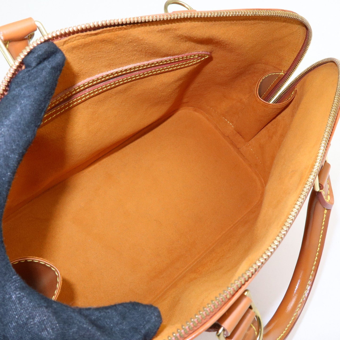 Louis Vuitton Epi Alma PM Lether Hand Bag Zipang Gold M52148【Pre-order】