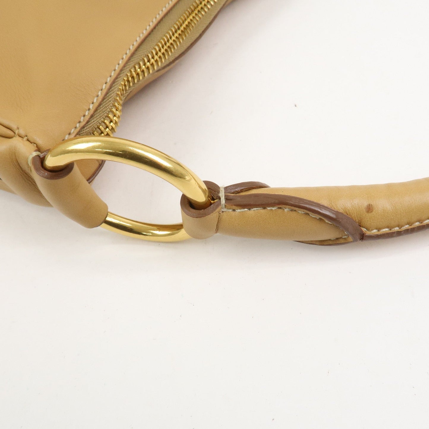 Prada Triangle Logo Leather Shoulder Bag Hand Bag Camel【Pre-order】