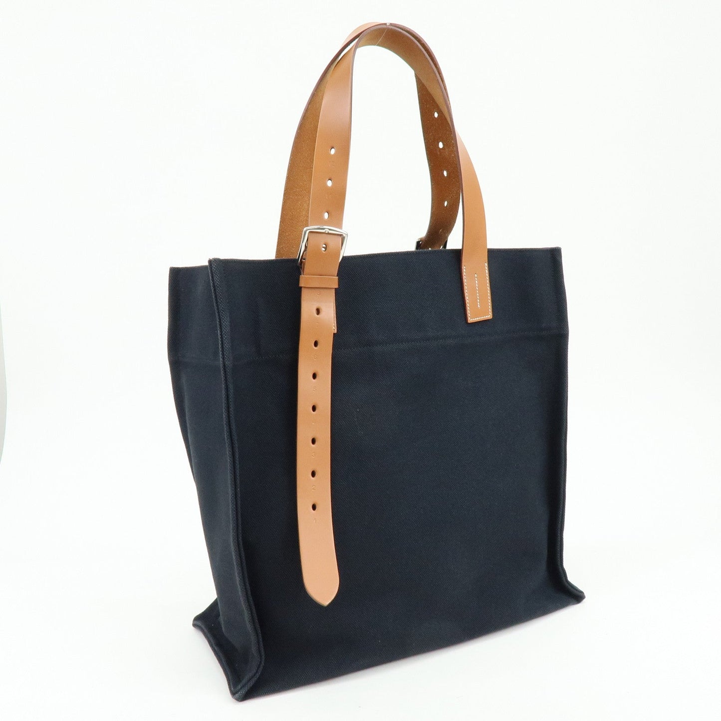 Hermes Étrivière 41 Veau Tadelakt Toile Goéland Canvas Tote Bag【Pre-order】