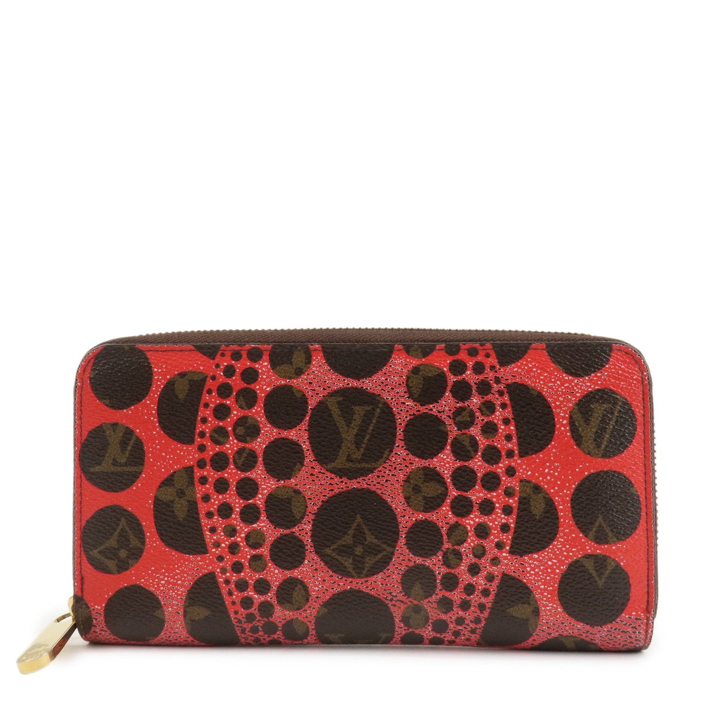 Louis Vuitton Monogram Kusama Pumpkin Dots Zippy Wallet M60450 Used【Pre-order】
