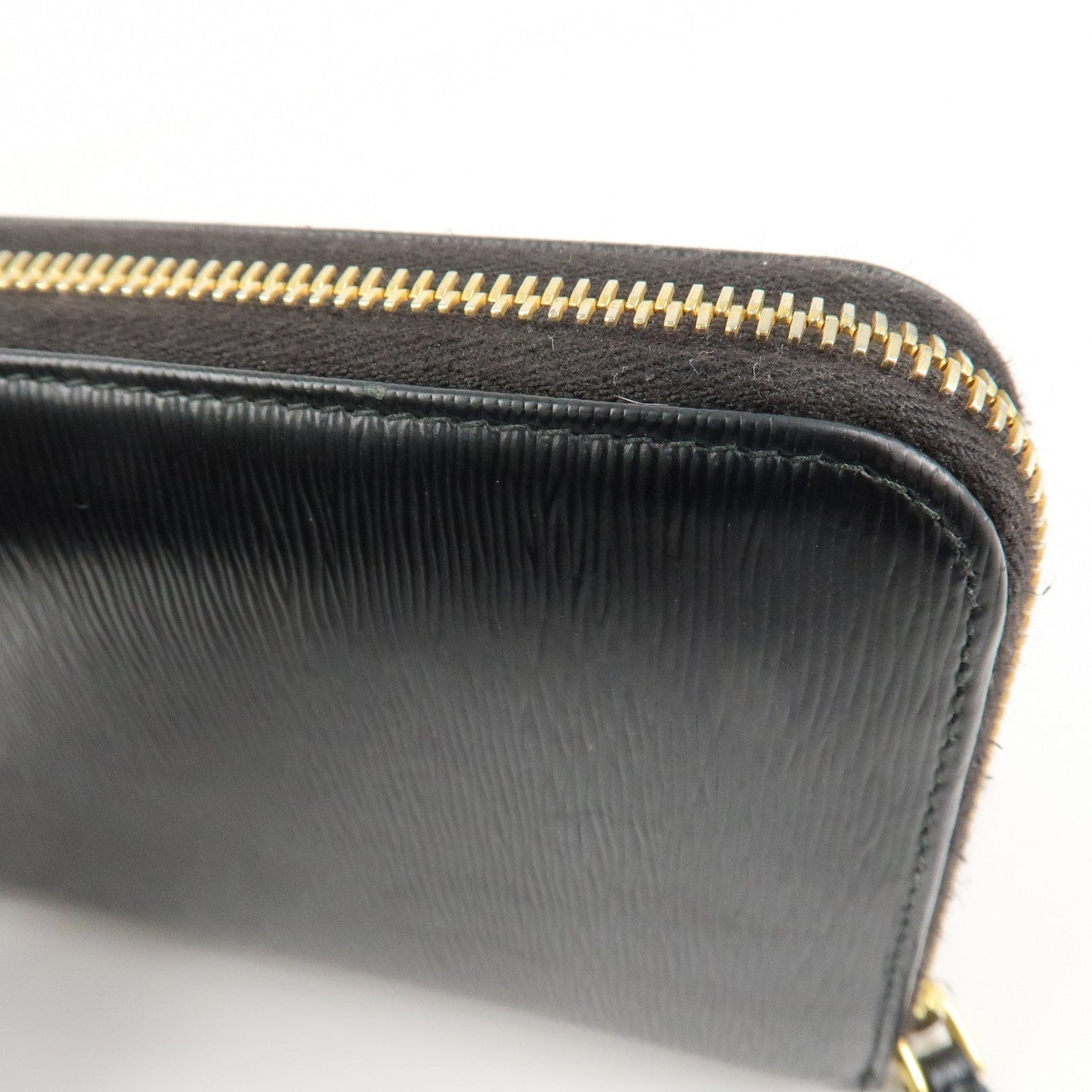 Prada Vitello Move Leather Round Zippy Wallet Black 1ML506 Used【Pre-order】