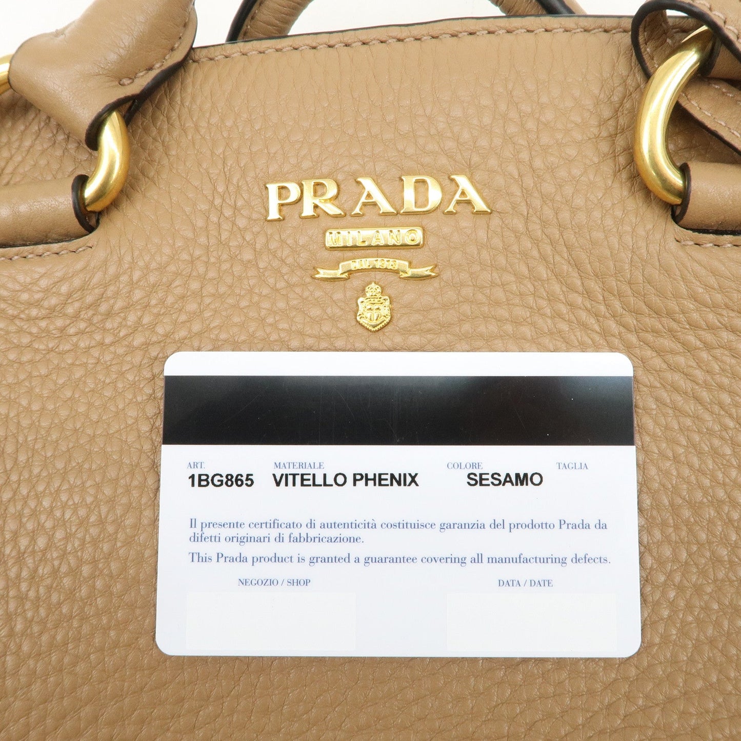 Prada Logo Leather 2Way Bag Tote Bag Shoulder Bag Brown 1BG865【Pre-order】