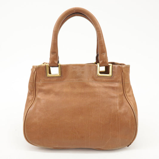 Prada Logo Leather Ribbon 2Way Bag Hand Bag Brown BN2245 Used【Pre-order】