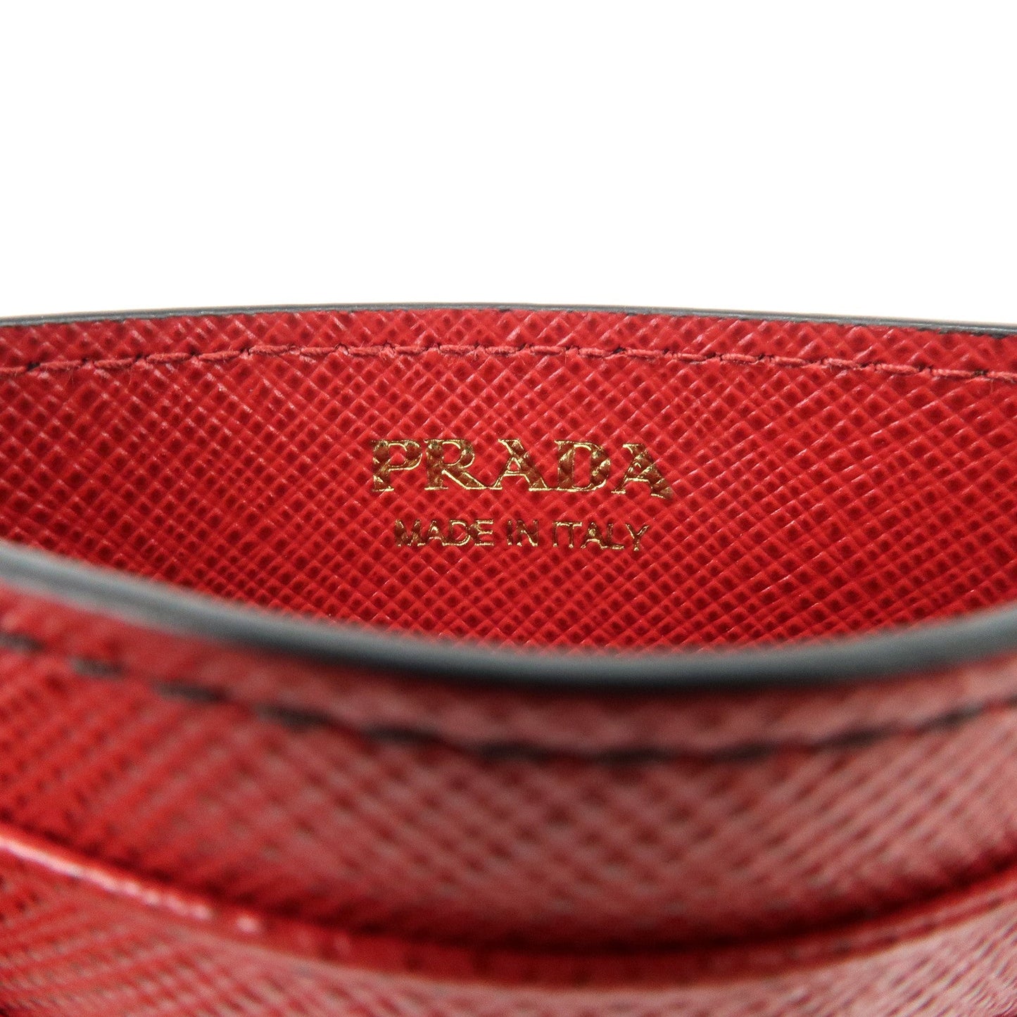 Prada Saffiano Leather Heart Card Case Black Red White 1MC025【Pre-order】