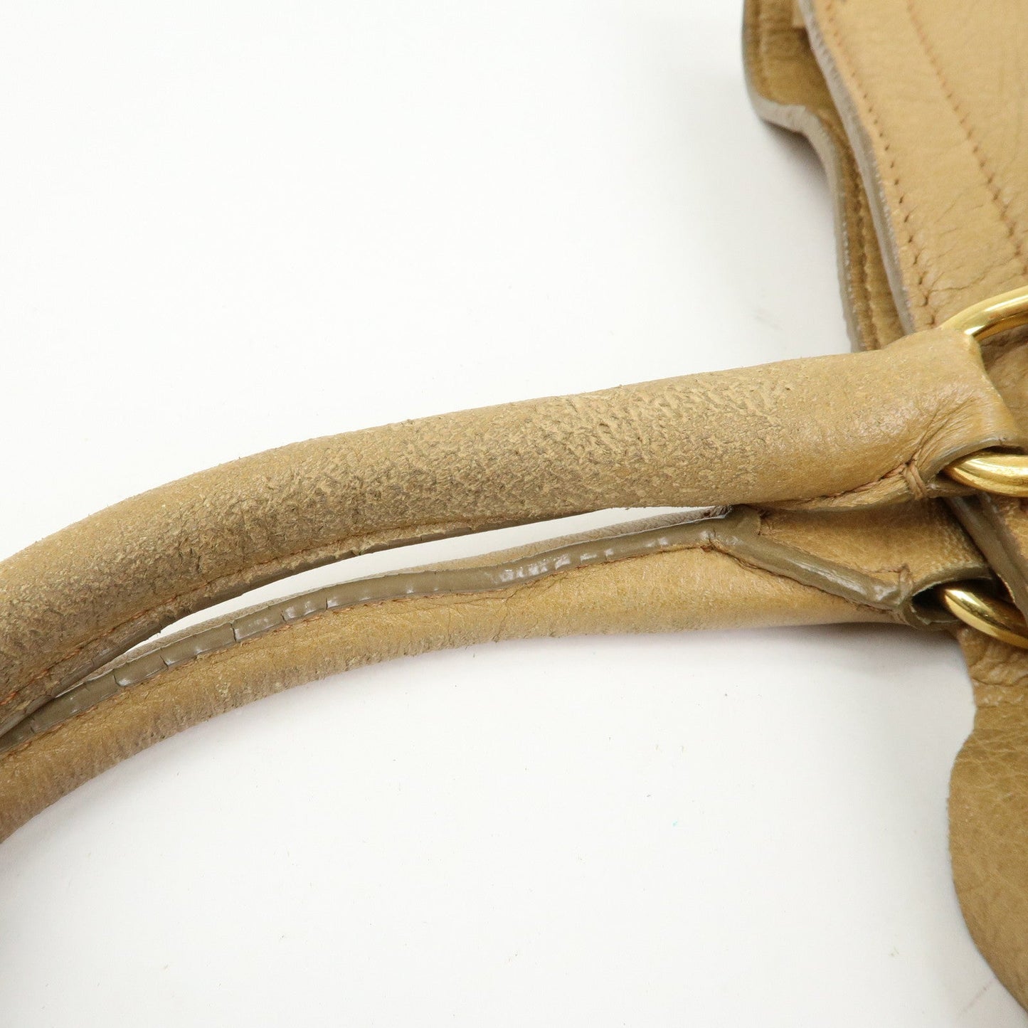 Prada Calf Leather 2Way Bag Hand Bag Shoulder Bag Beige【Pre-order】