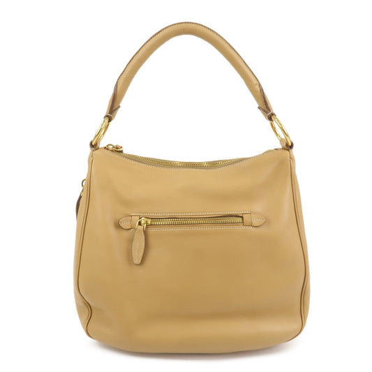 Prada Triangle Logo Leather Shoulder Bag Hand Bag Camel【Pre-order】