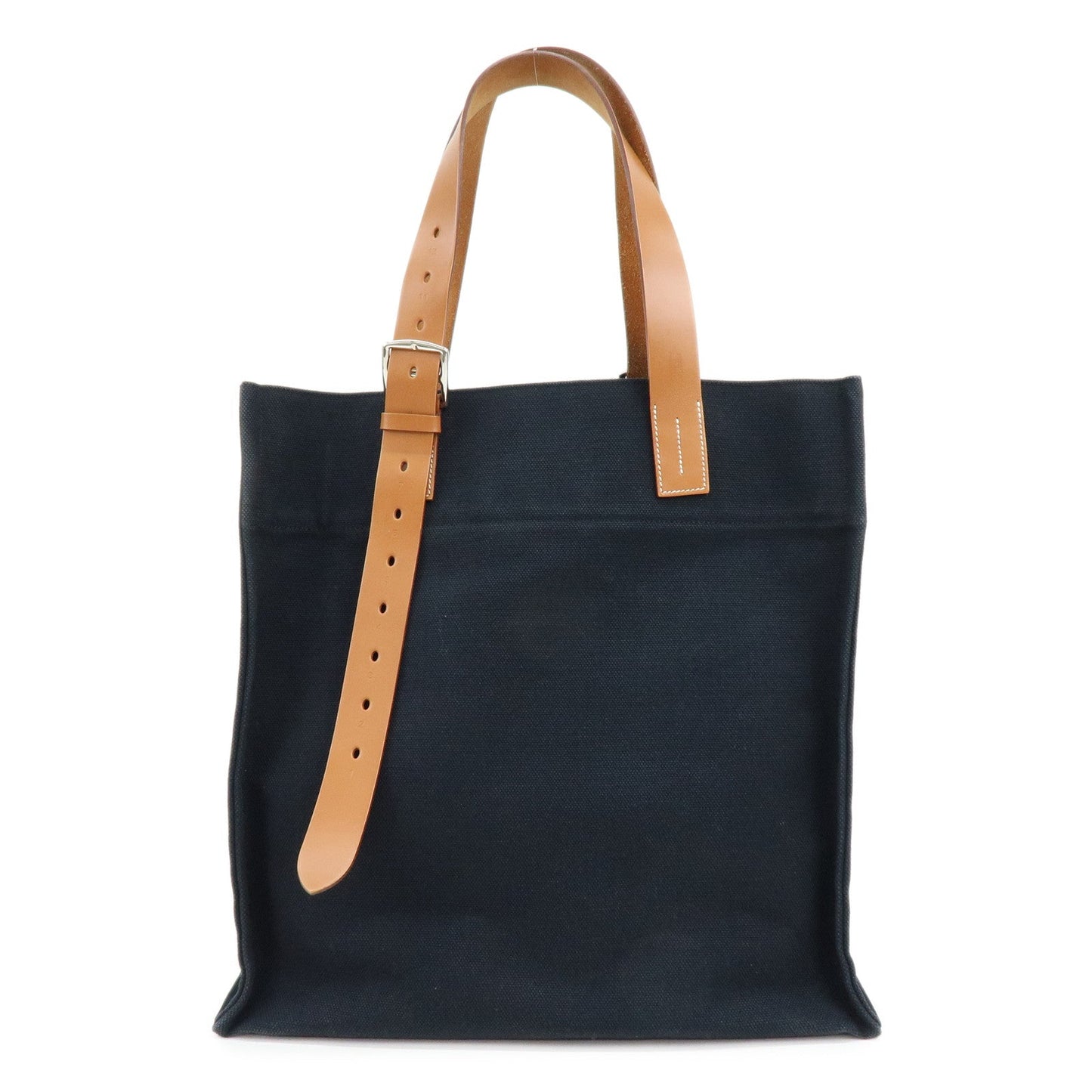 Hermes Étrivière 41 Veau Tadelakt Toile Goéland Canvas Tote Bag【Pre-order】
