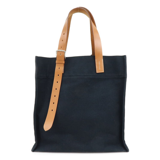 Hermes Étrivière 41 Veau Tadelakt Toile Goéland Canvas Tote Bag【Pre-order】