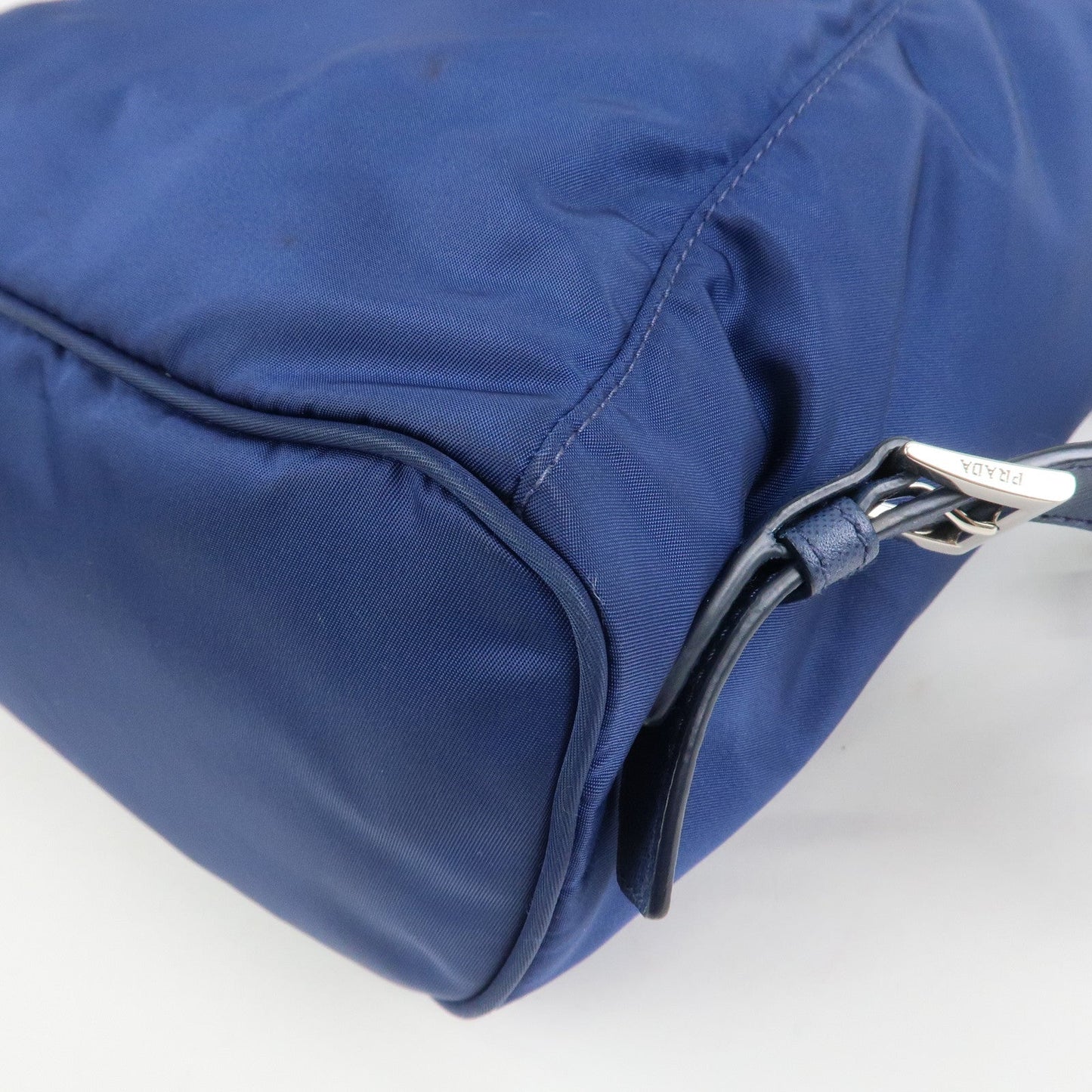 Prada Triangle Logo Nylon Saffiano Leather Backpack Navy BZ0032【Pre-order】