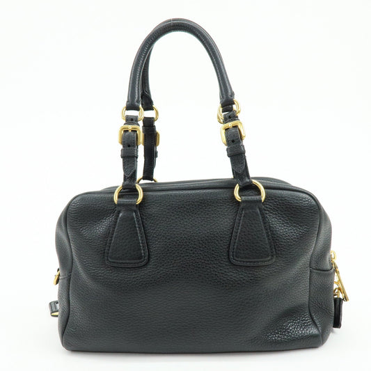 Prada Vitello Daino Leather Shoulder Bag Hand Bag Black B3091M【Pre-order】