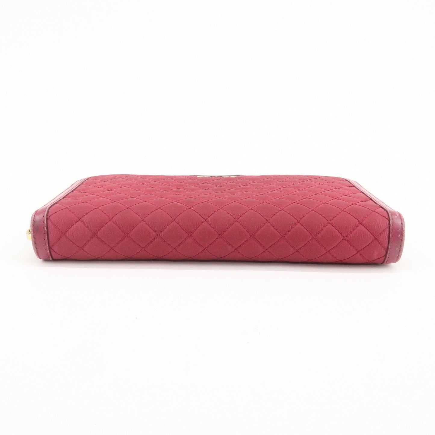 Prada Nylon Leather Round Zippy Wallet Long Wallet Pink【Pre-order】